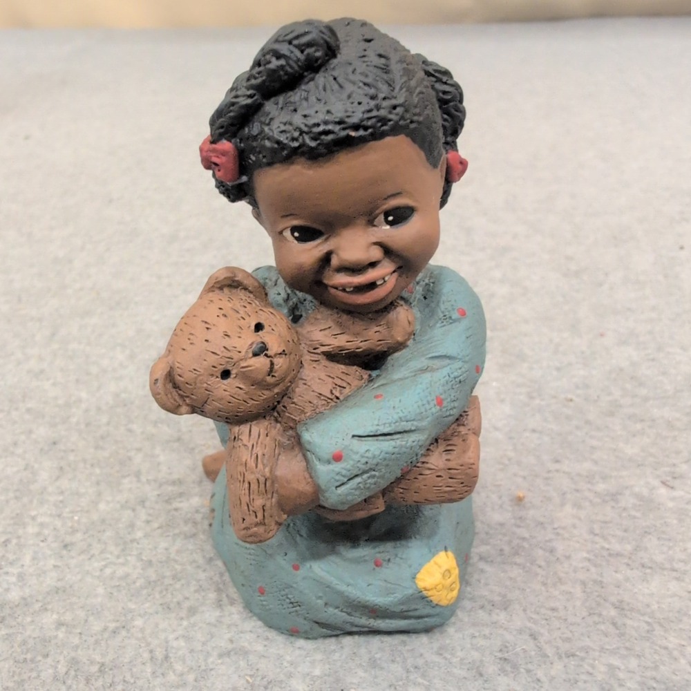 Martha Holcombe All God's Children Prissy with Bear Figurine 1348 Edition 54 - Picture 1 of 8
